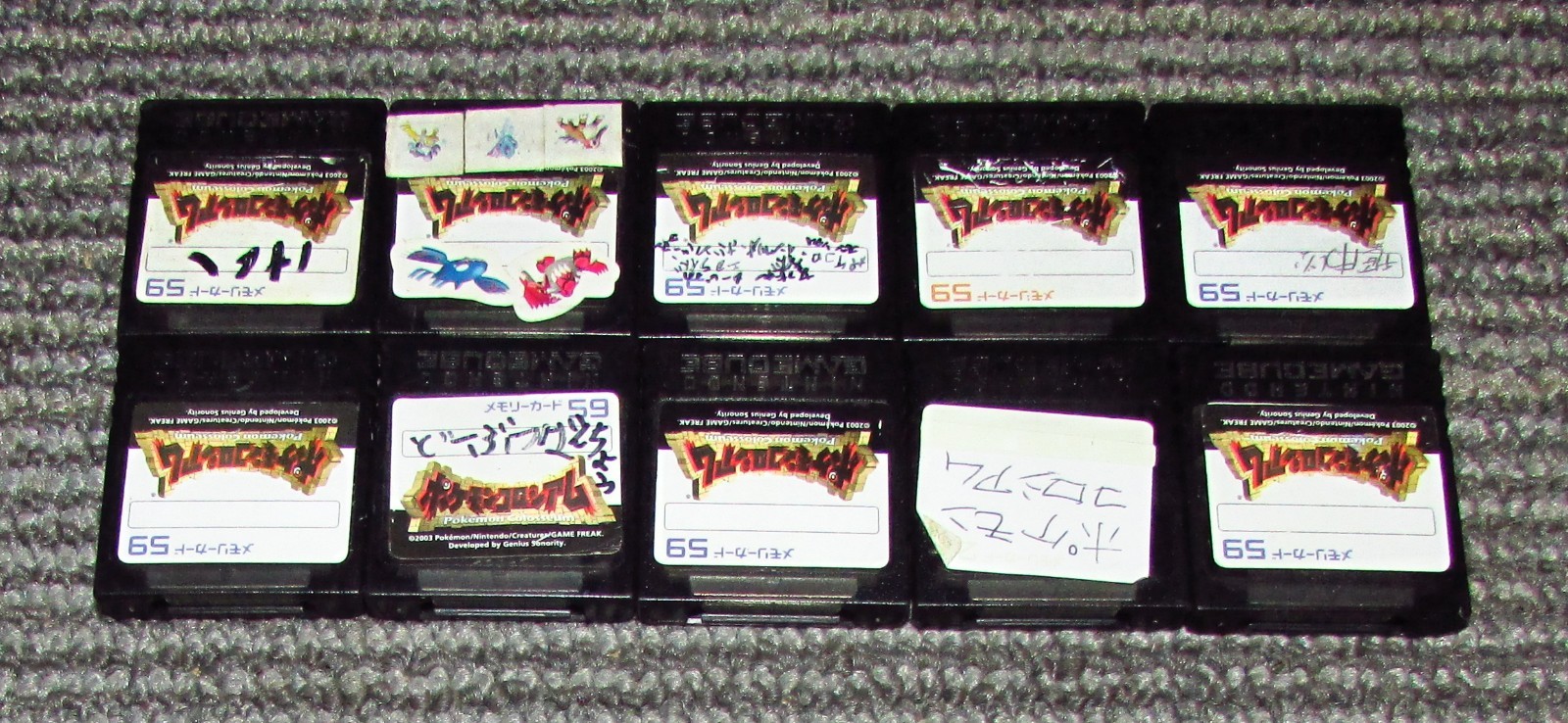 10 Nintendo OEM Clear Black 59 Block Memory Cards GameCube DOL-008 (All Tested)