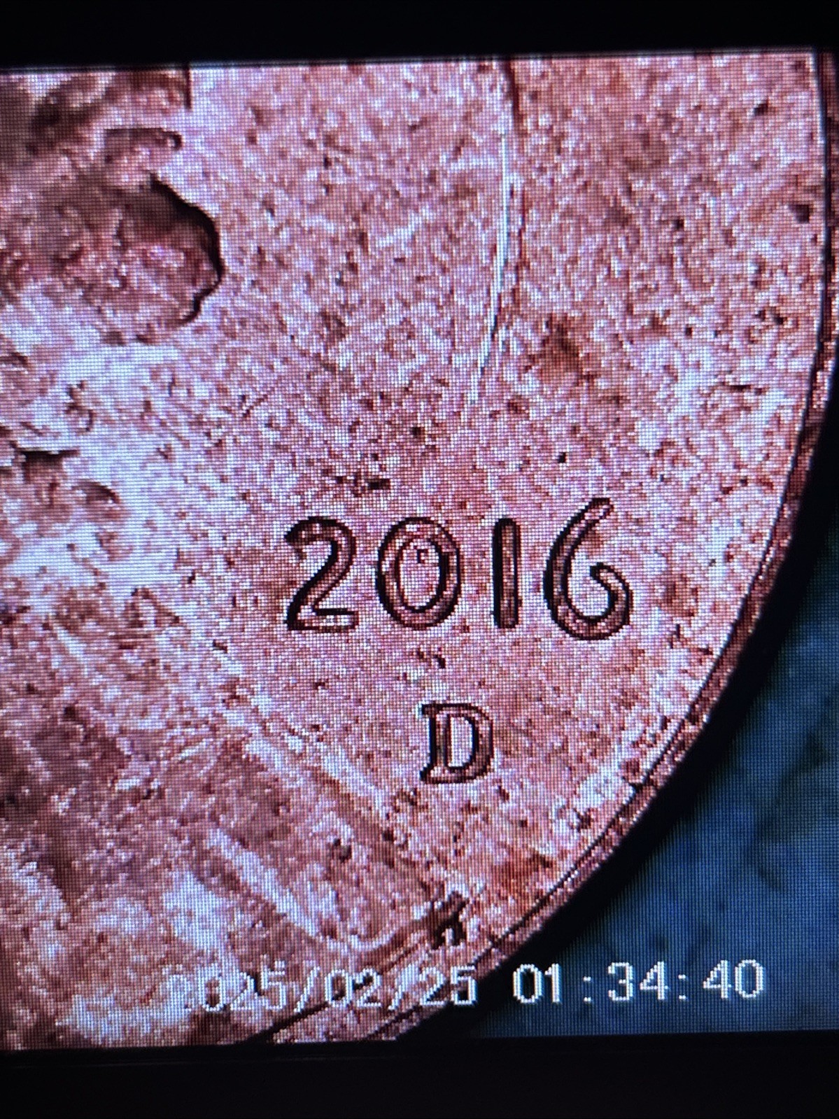 2016 LINCOLN CENT - Struck Through + Grease Errors