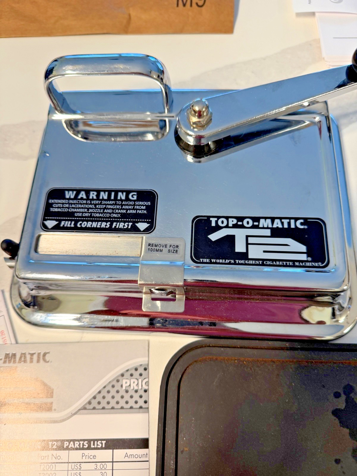 Top-O-Matic T2 Cigarette rolling machine, very lightly used