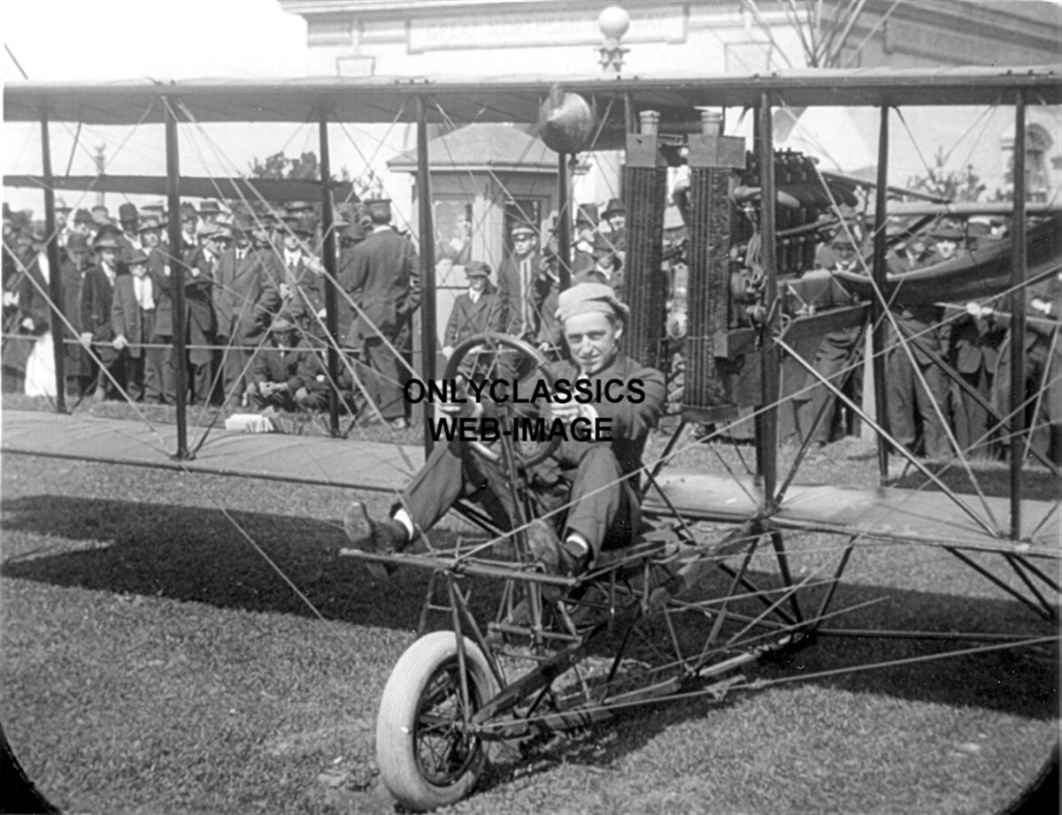 1913 BIPLANE Arthur Smith FIRST FLYER AIRPLANE LOOP to LOOP AVIATION 5x7 PHOTO