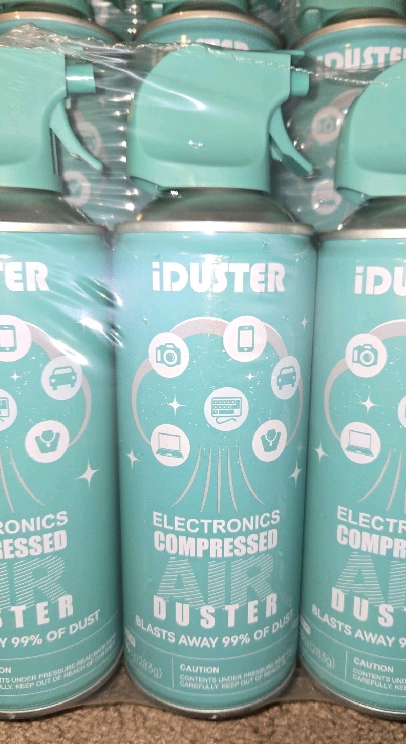 16 CANS iDuster for Electronics Compressed Canned Air Duster for Computer+ 10oz