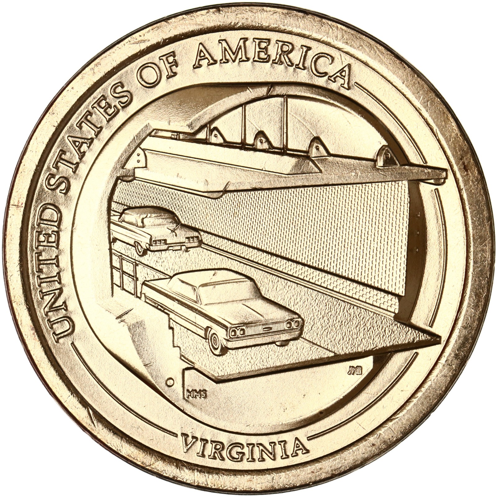 2021 D Innovation Dollar Virginia Chesapeake Bay Tunnel BU