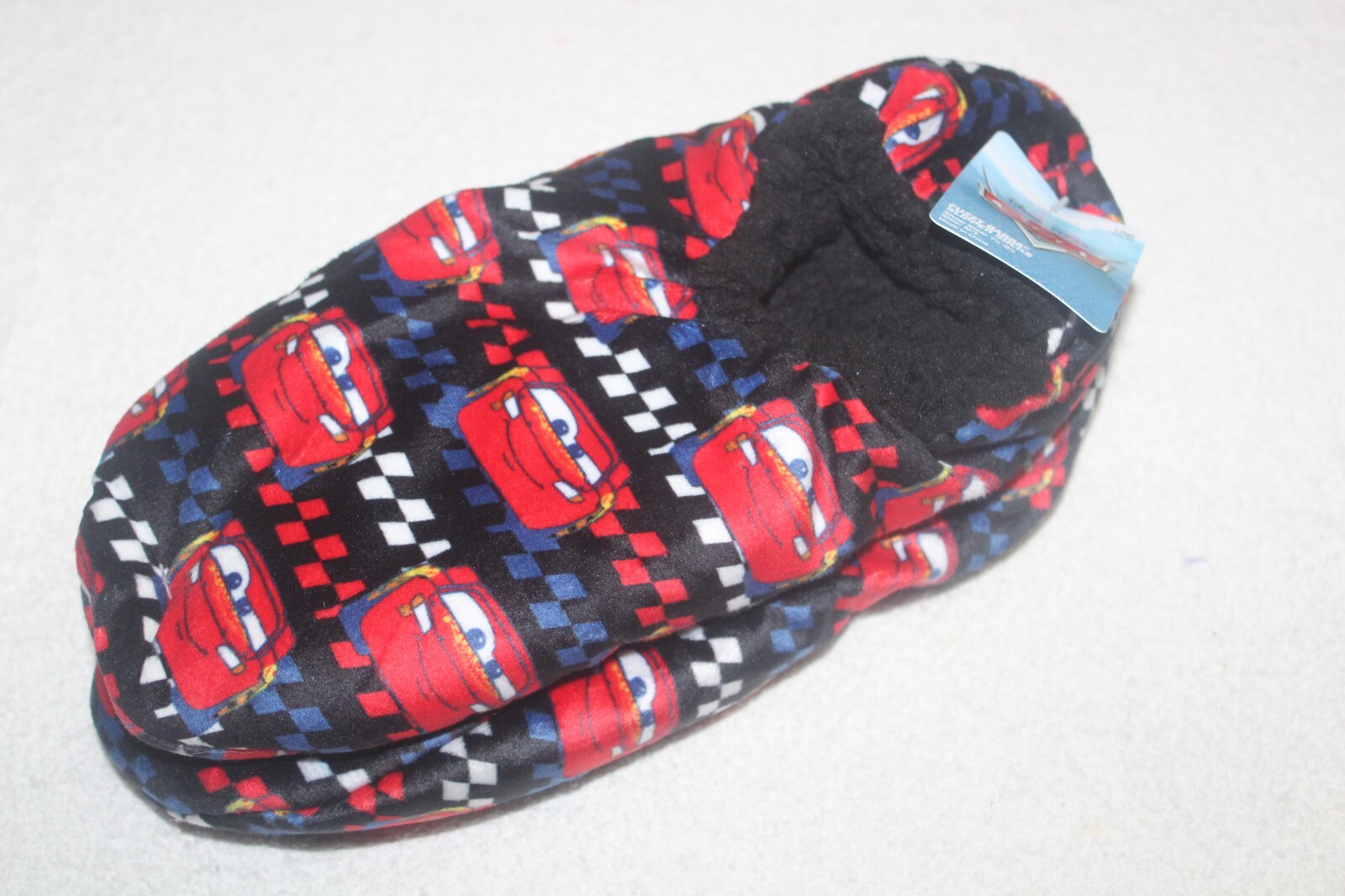 Men's Fuzzy Babba Slipper Socks Disney/Pixar Cars Size L/XL (10-12) NWT