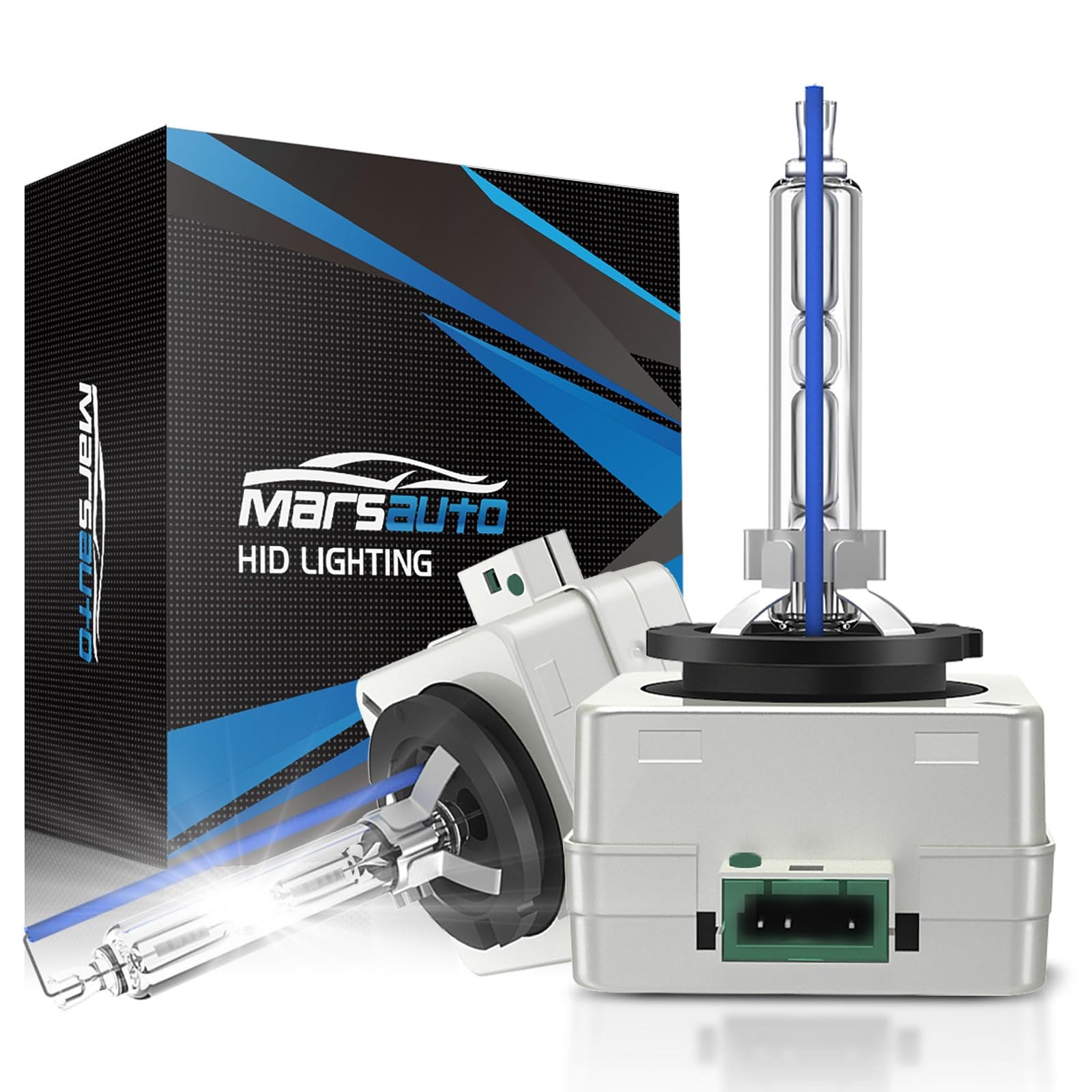 Marsauto D1S HID Bulbs, 6000K Cold White, Xenon Bulb(Not Halogen/Led Bulbs), 5 Y