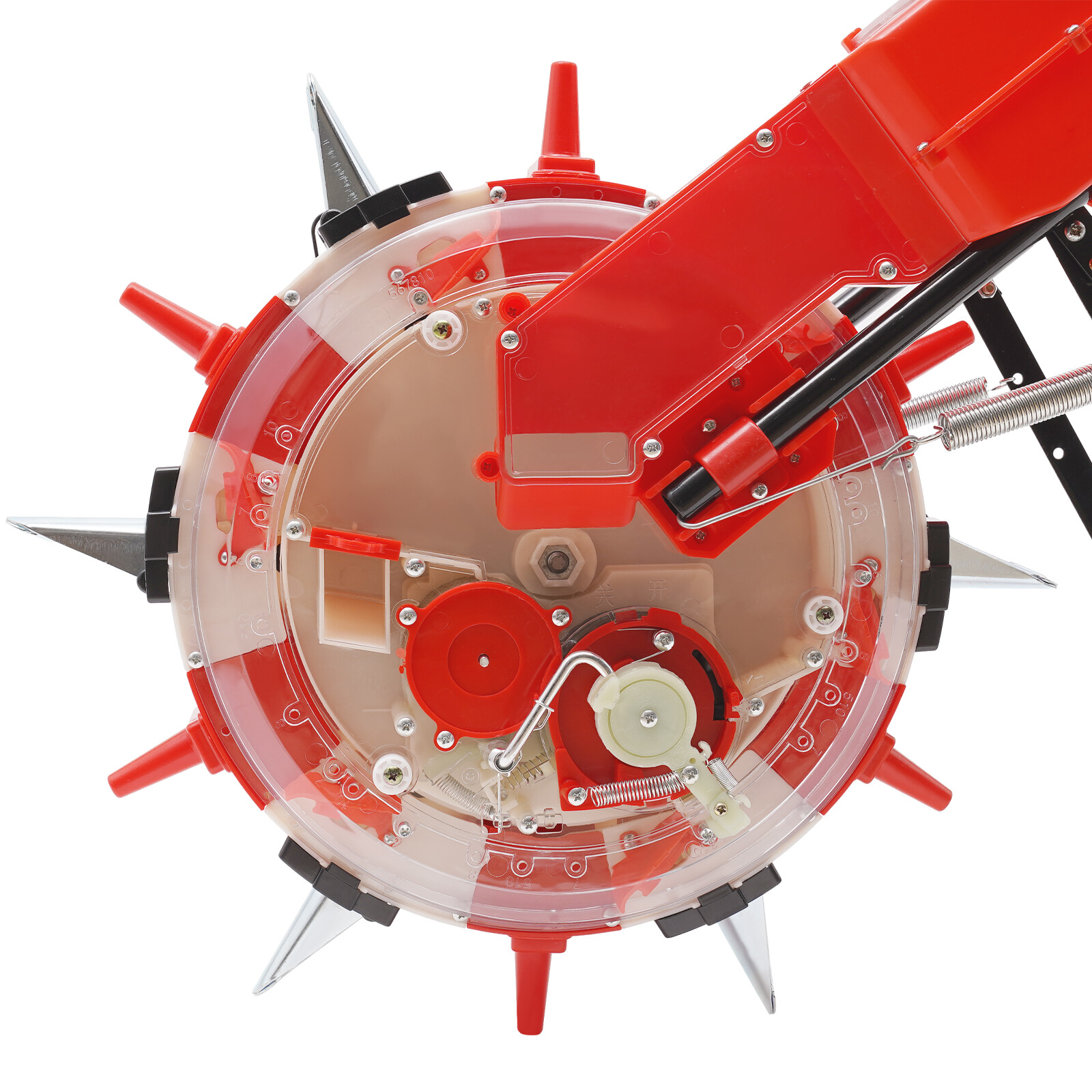 6-Nozzles Manual Seeding Machine Metal Precision Hand-push Effort-saving Seeder