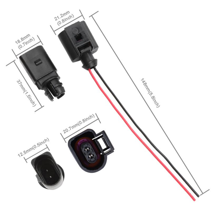 Outer Ambient Air Temperature Sensor Plug Pigtail For VW Jetta Passat Rabbit 2.5