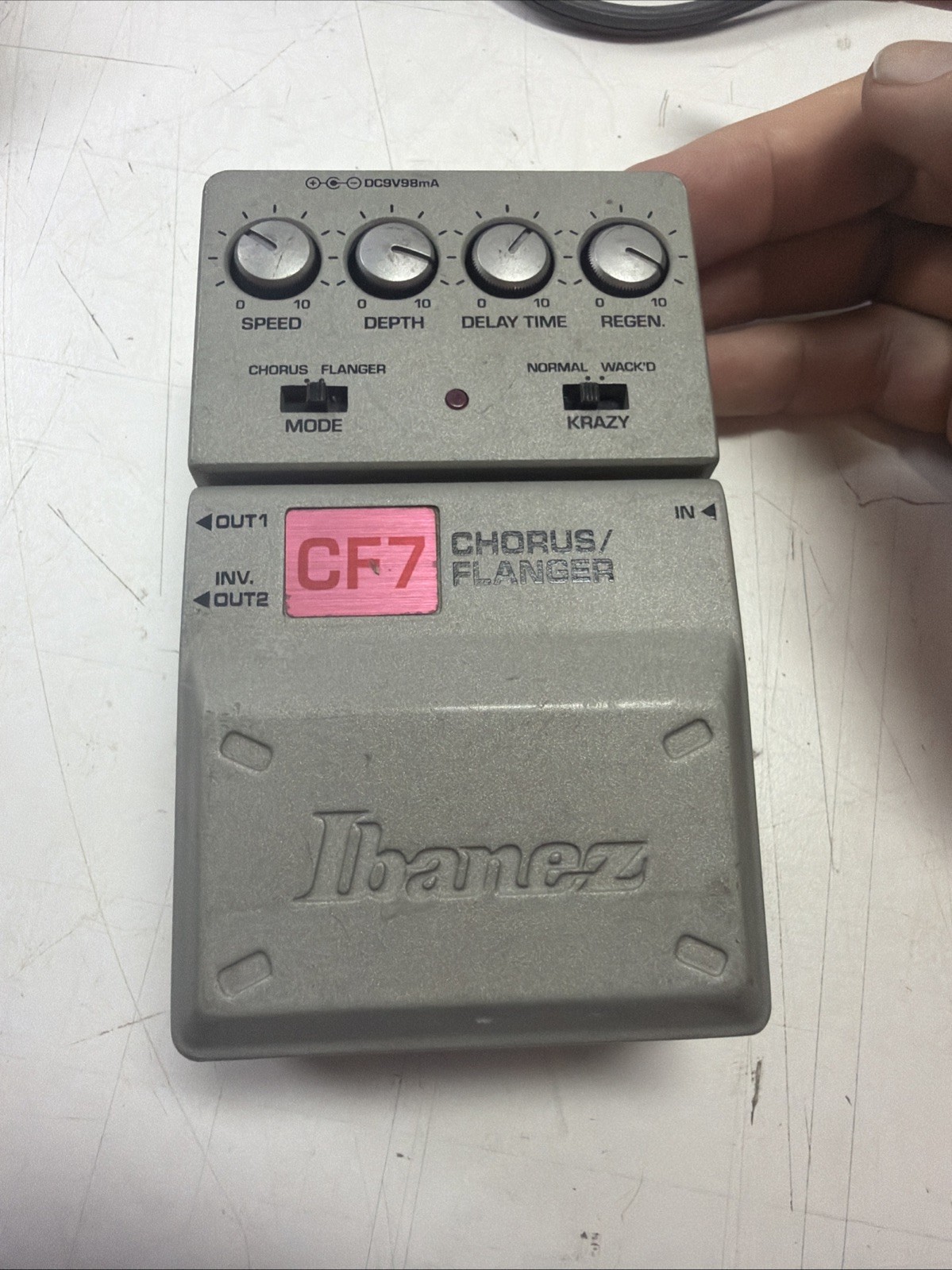 Ibanez Tone-Lok CF7 Chorus Flanger Guitar Effects Pedal - Tested Working Nice!