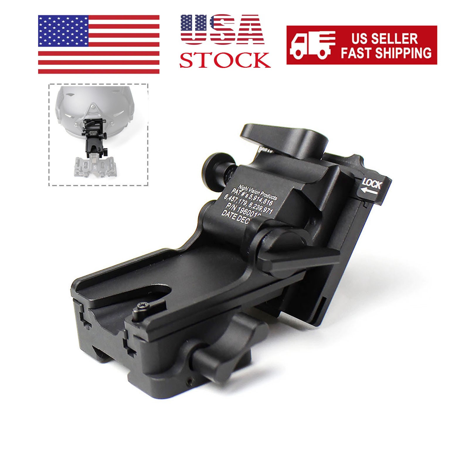 Helmet NVG Arm Mount Dovetail Night Vision Goggle For PVS-7 PVS-14 PVS-15 PVS-18