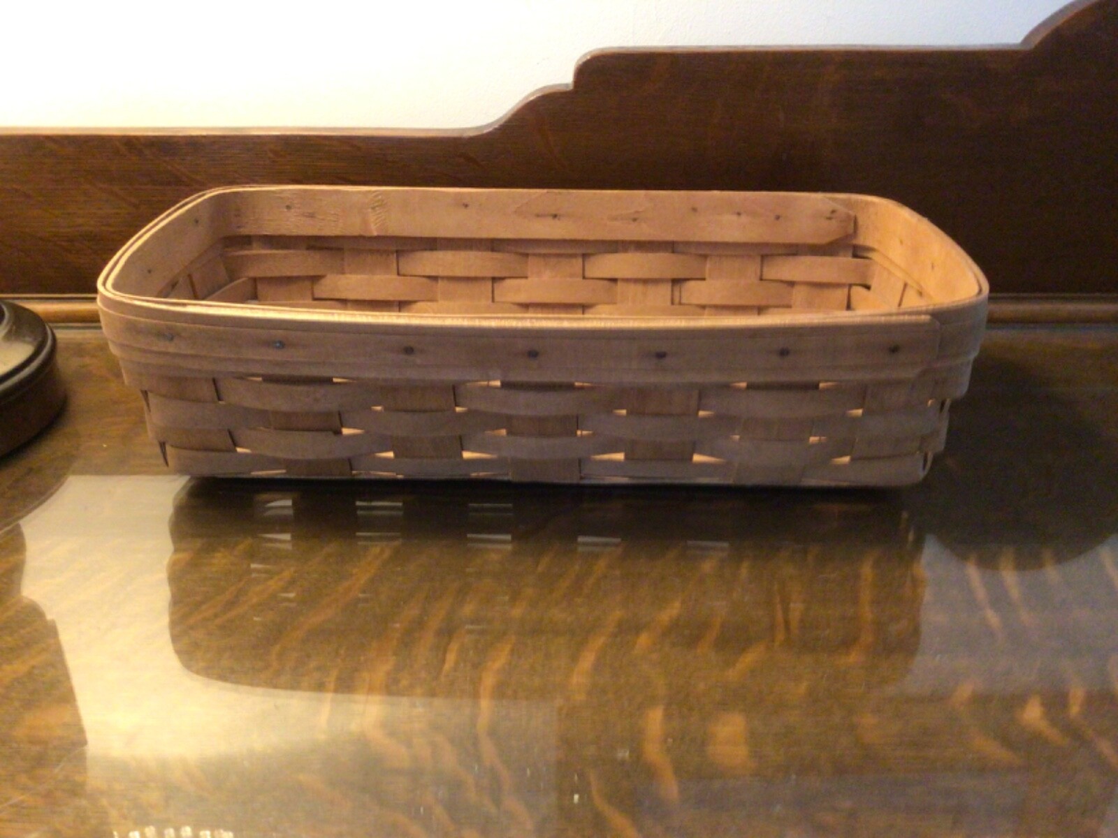 Longaberger Bread Basket, 14.5” Long x 7.5” Wide x 3.5” Tall -  NICE!!   #LB-1