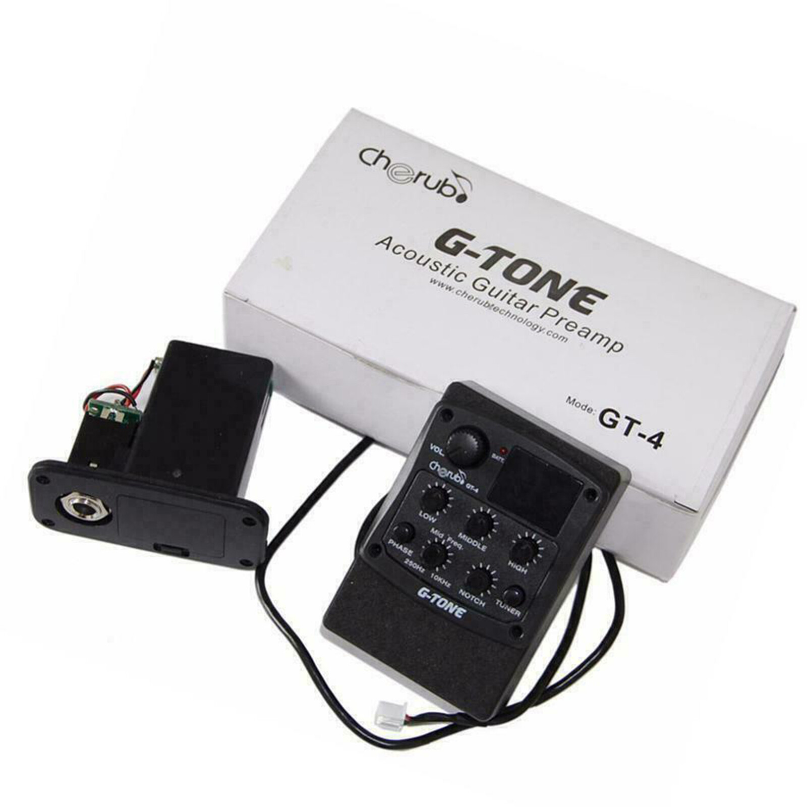 NEW Cherub GT-4 Acoustic Guitar Pickups 3-Bands Equalizer Tuner Preamp Pickup3F