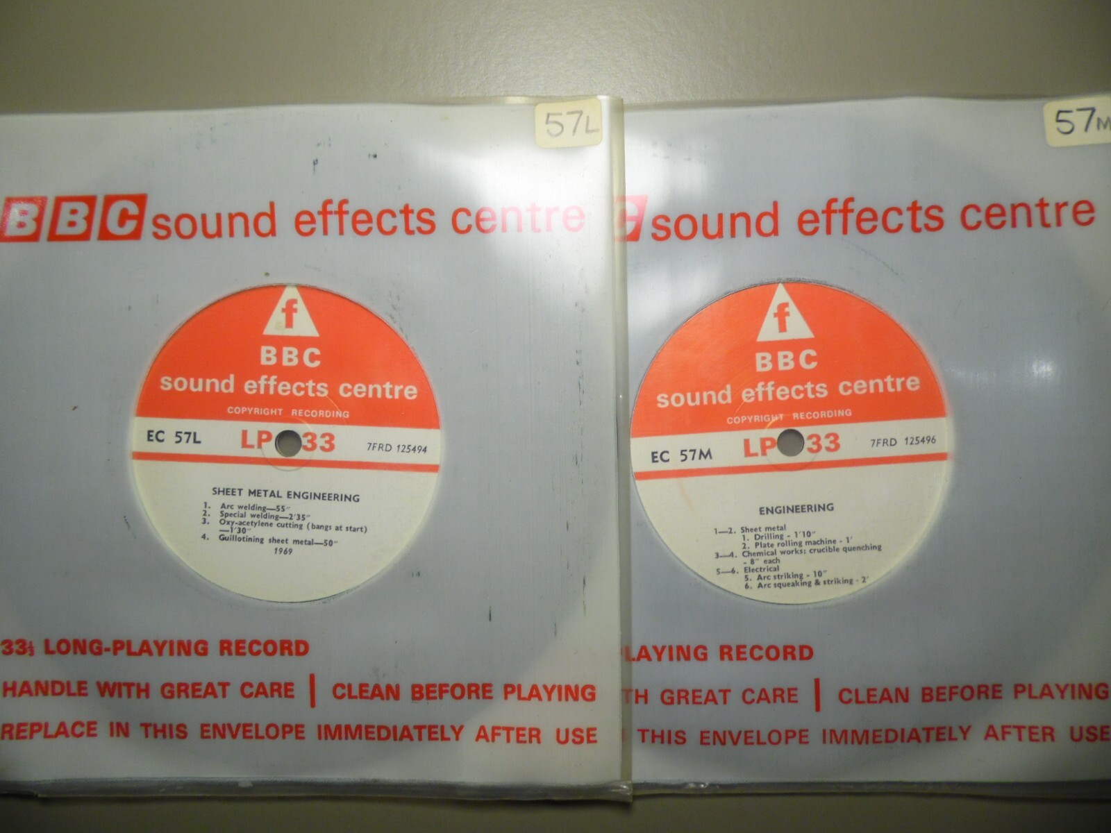 BBC Sound Effects Records X2:  Engineering, Sheet Metal: Machine Shop, Etc