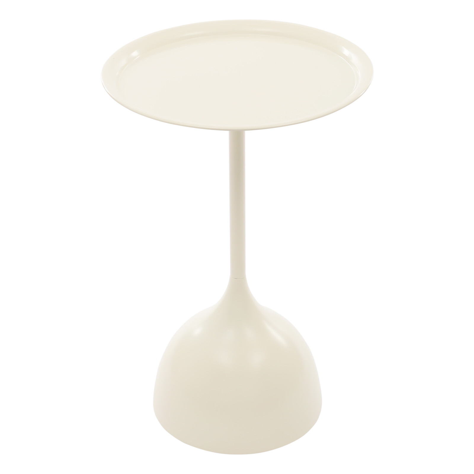 23.62in Height White Modern Side Table Round Side Table Round Bedside Table