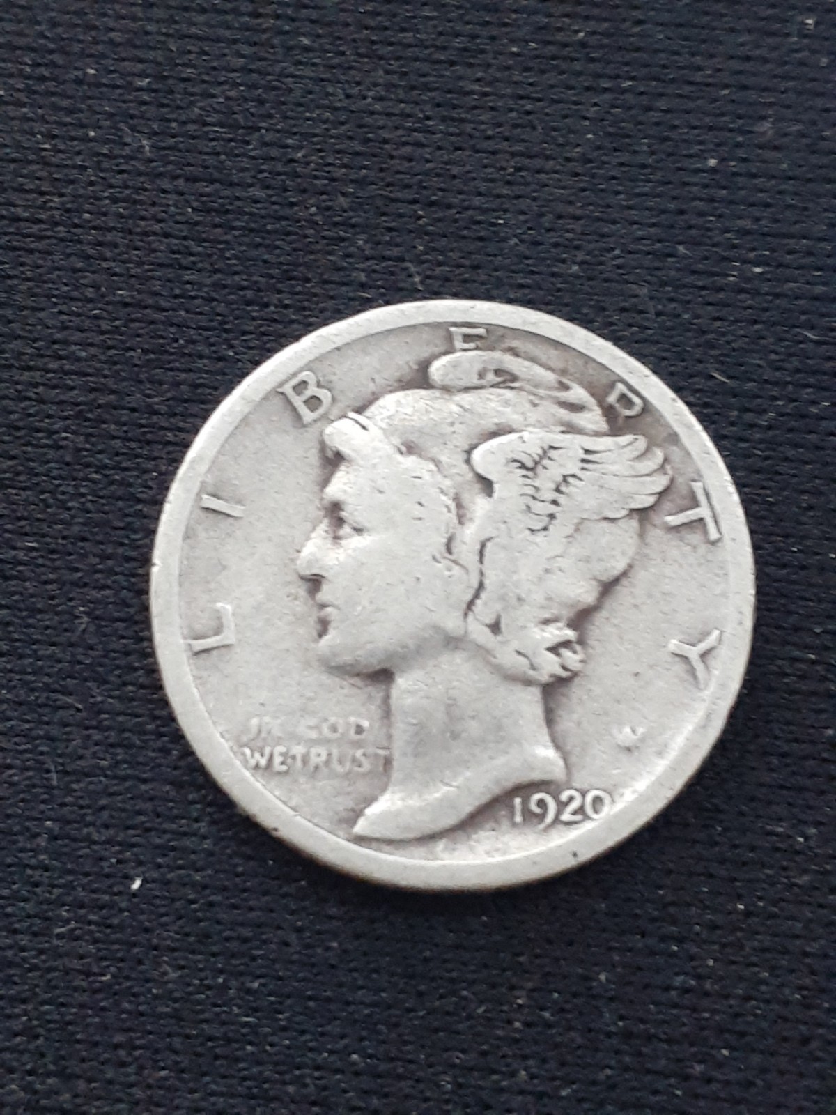 1920 MERCURY DIME  VG-G SILVER