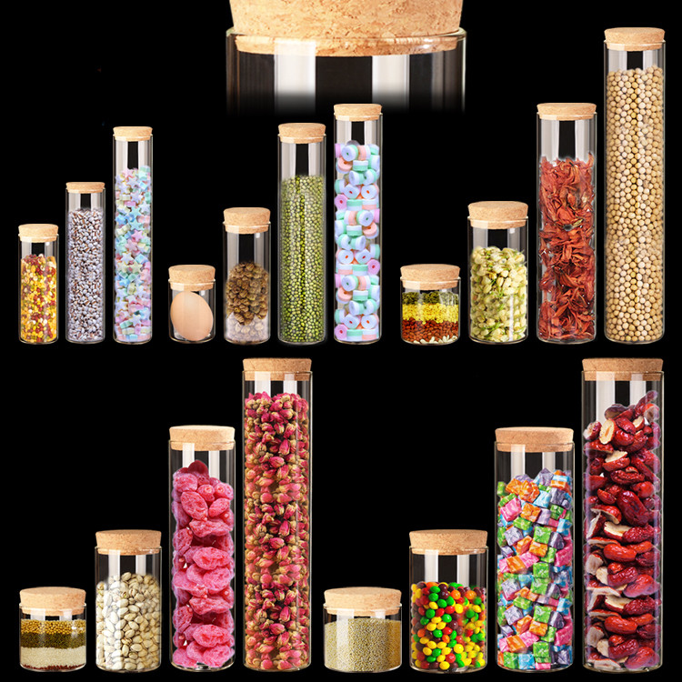 80ml~1000ml Glass Vial Jars Big Test Tube Bottle Crafts Seal Pot Storage Empty