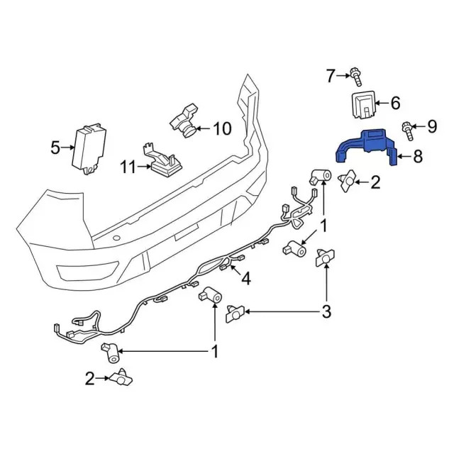 Genuine Ford Blind Spot Detection System Warning Sensor Bracket GN1Z-14D189-A