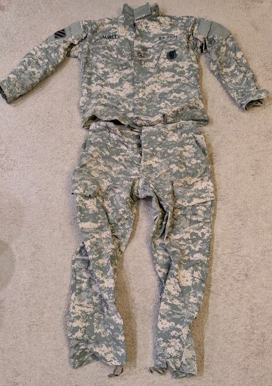 Authentic Army Combo Combat Jacket Size M And Cargo Pants Size L