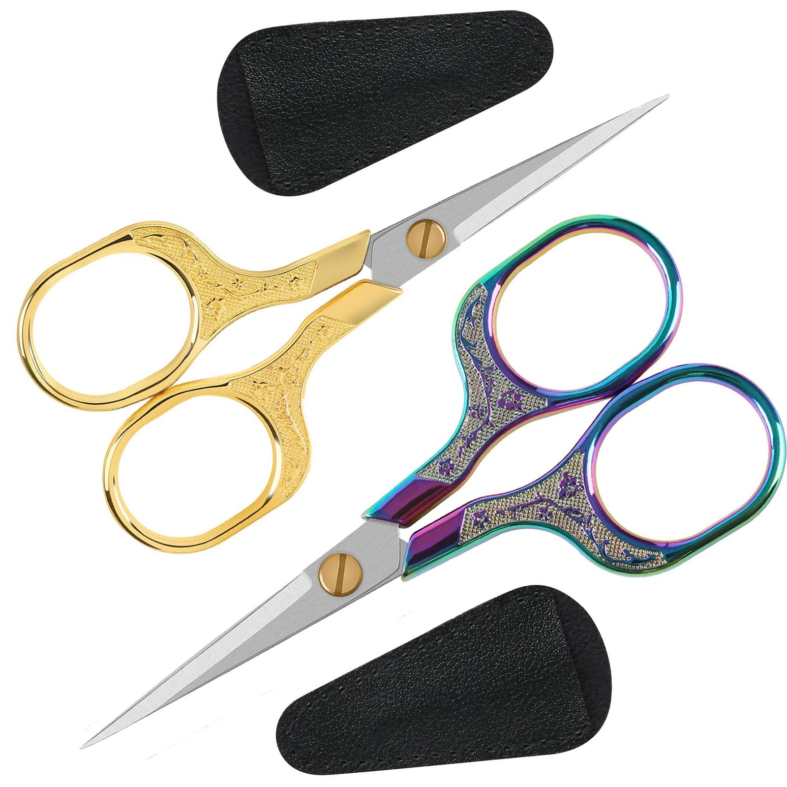 Embroidery precision scissors-Glexal 5 Inch Vintage Scissors-2 pack,Ultra Sha...