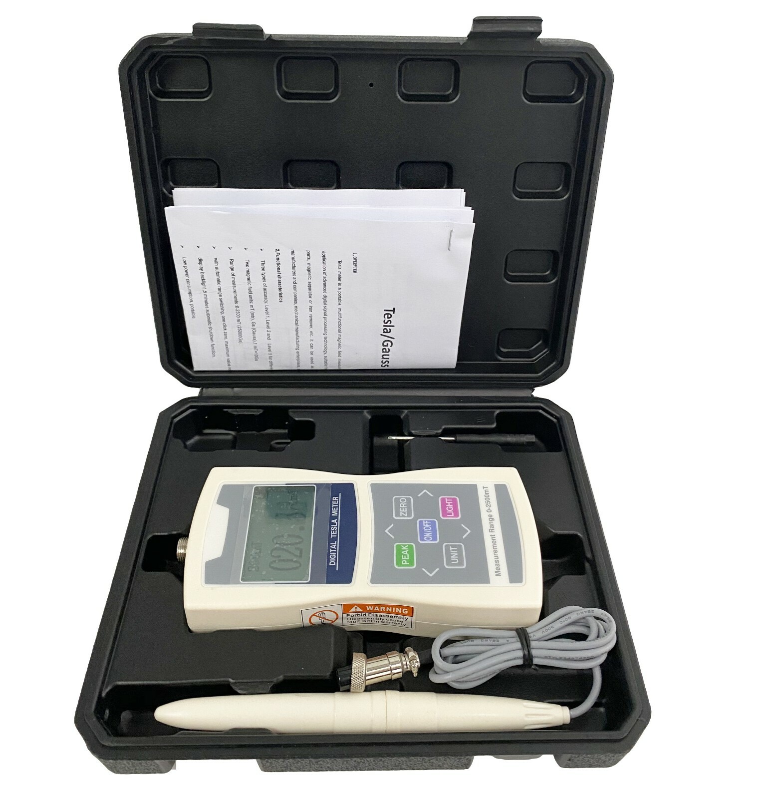 Handheld Tesla Meter Gauss Meter Magnetometer Digital Magnetic Field Tester