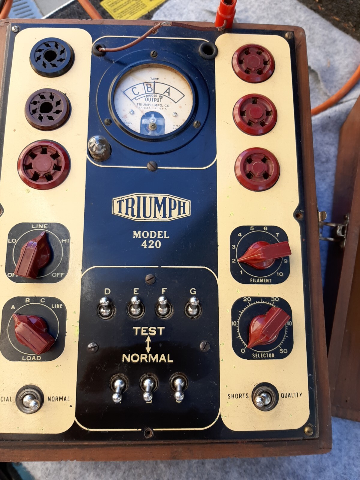 Vintage Tube Tester Triumph Rare Not Tested