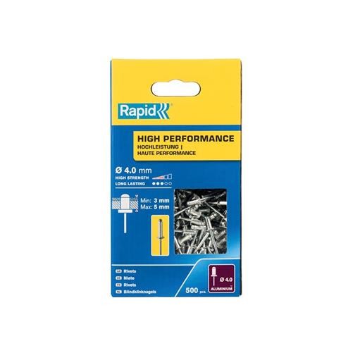 Rapid High Performance Rivets 4 x 8mm (Box 500) RPD5001432
