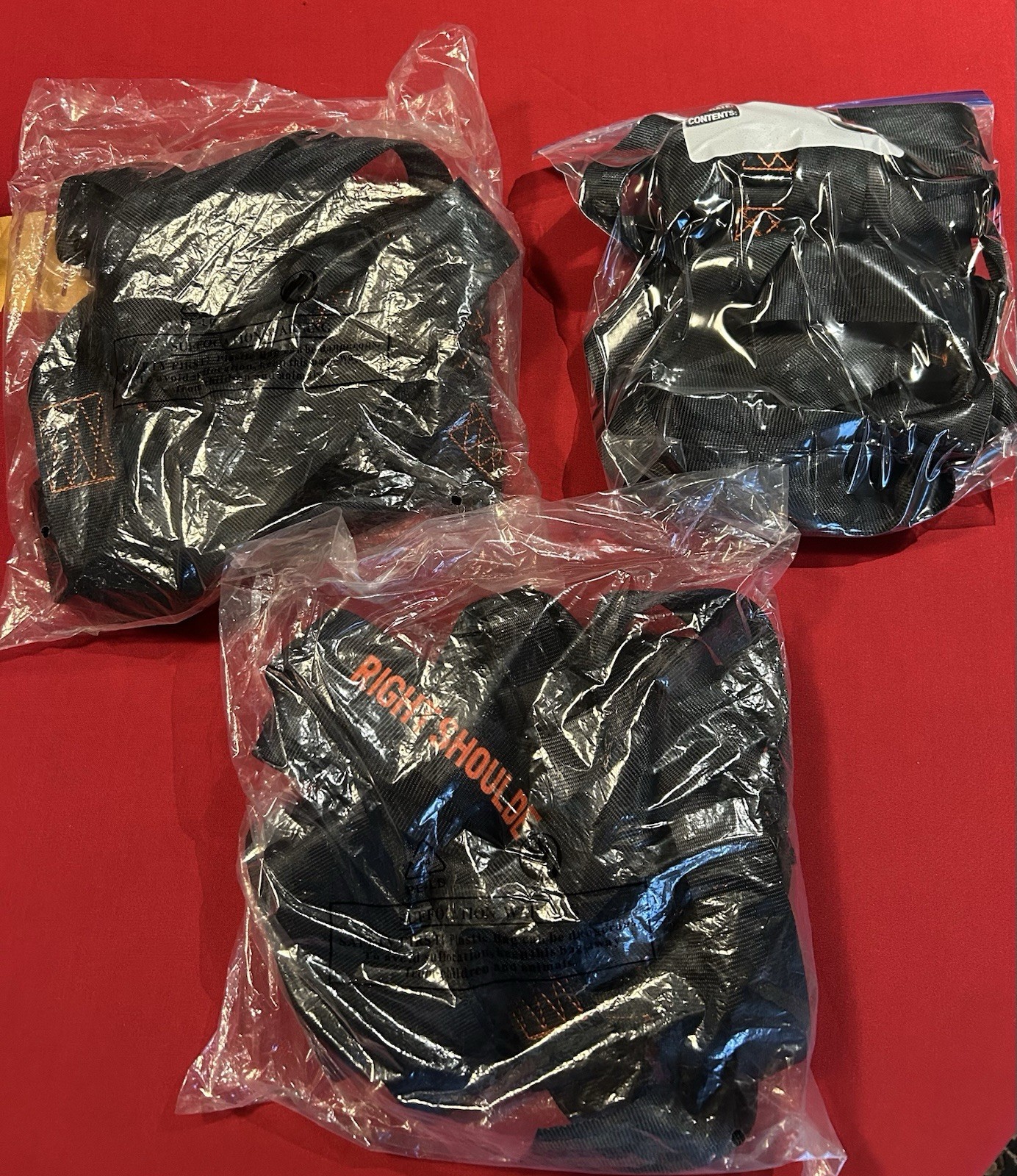 GSM Outdoor Hunting Tree Stand Safety Harness Model A130 Lot Of 3 Black/Orange