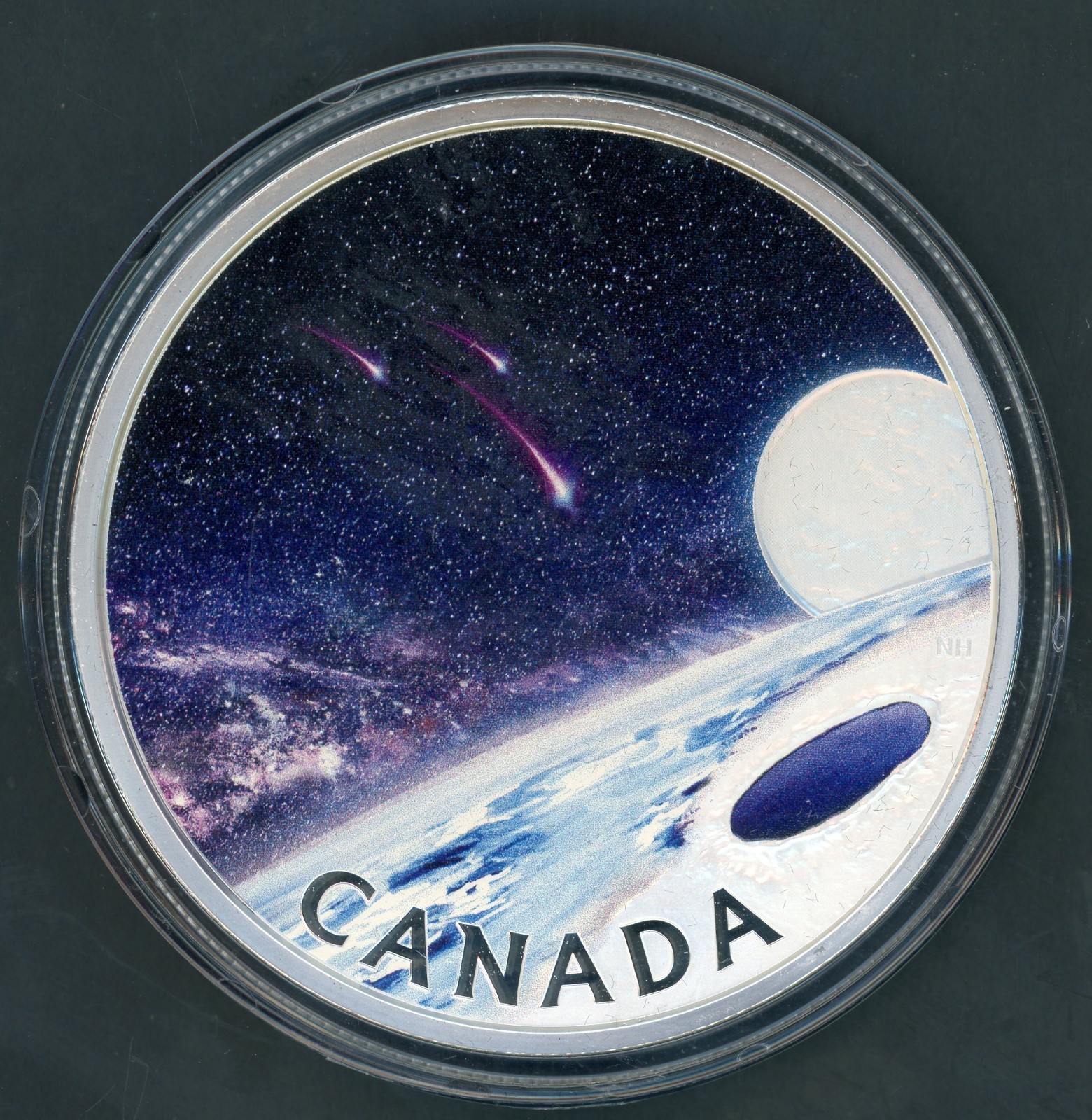 CANADA 50 DOLLARS 2023 PINGUALUIT CRATER 5OZ SILVER COIN IN BOX & COA