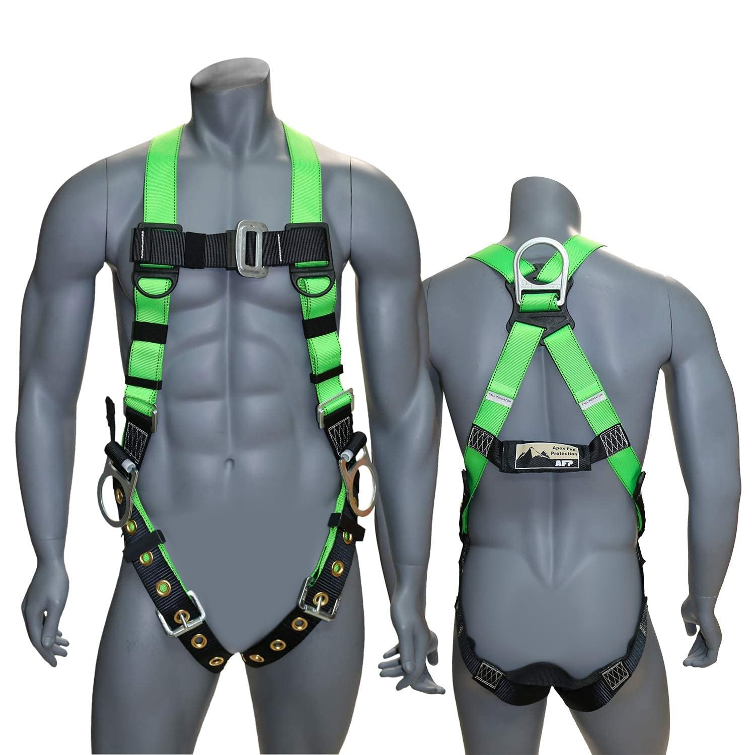 AFP Universal Full-Body Fall Protection Safety Harness w/ 3 D-Rings and Tongue B