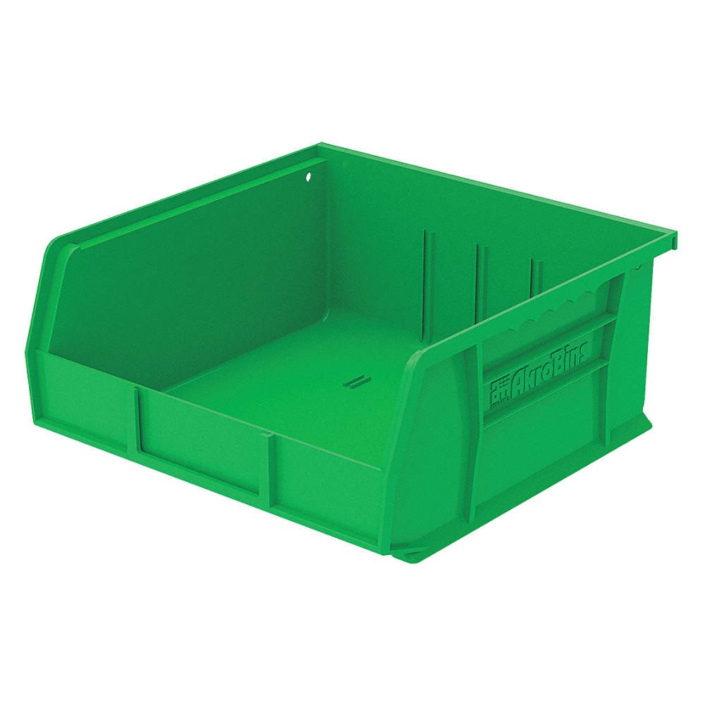 AKRO-MILS 30235GREEN Hang and Stack Bin,Green,Plastic,5 in 2RV69