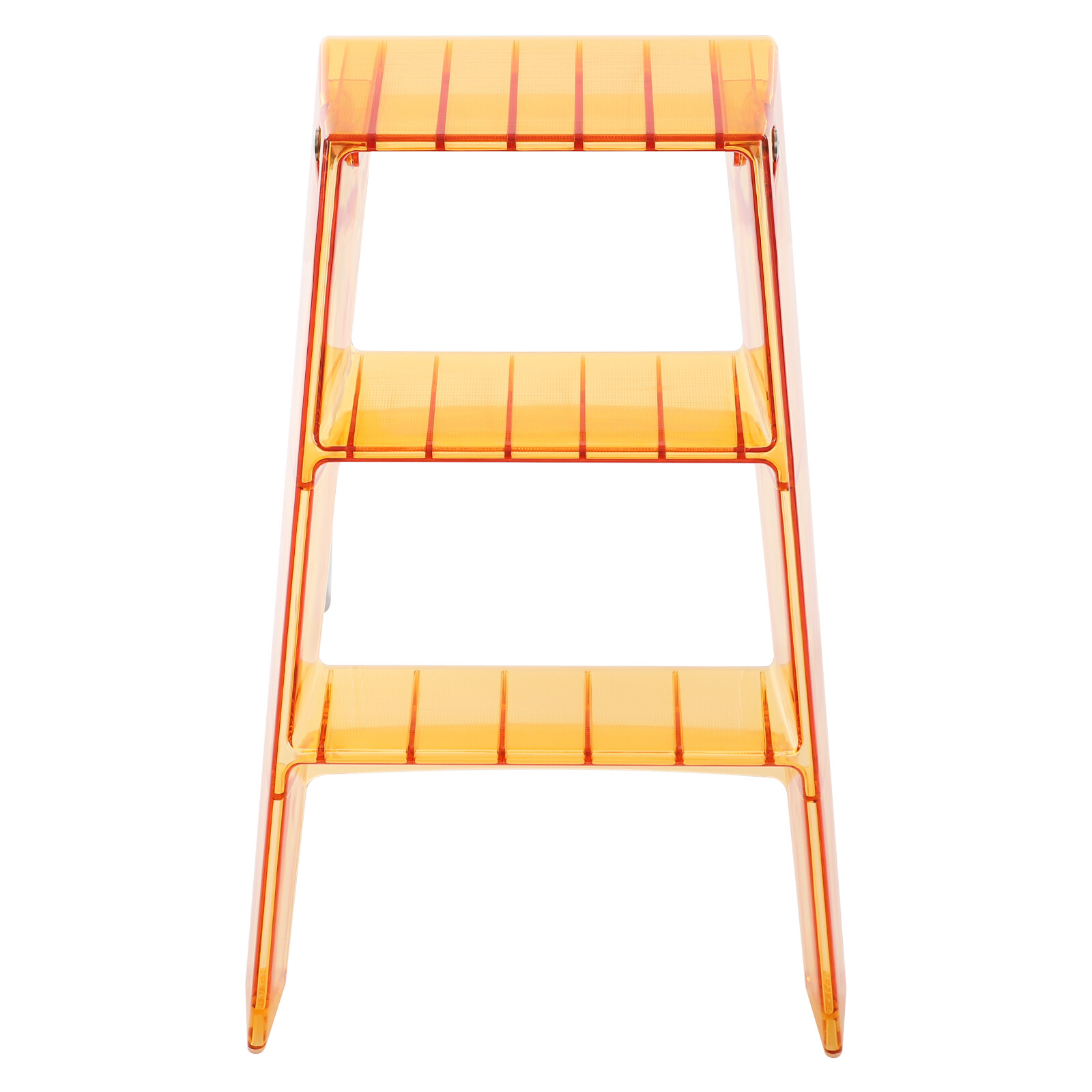 3 Step Ladder Folding Step Stool Orange Folding Step Stool for Adults 44*52*63cm