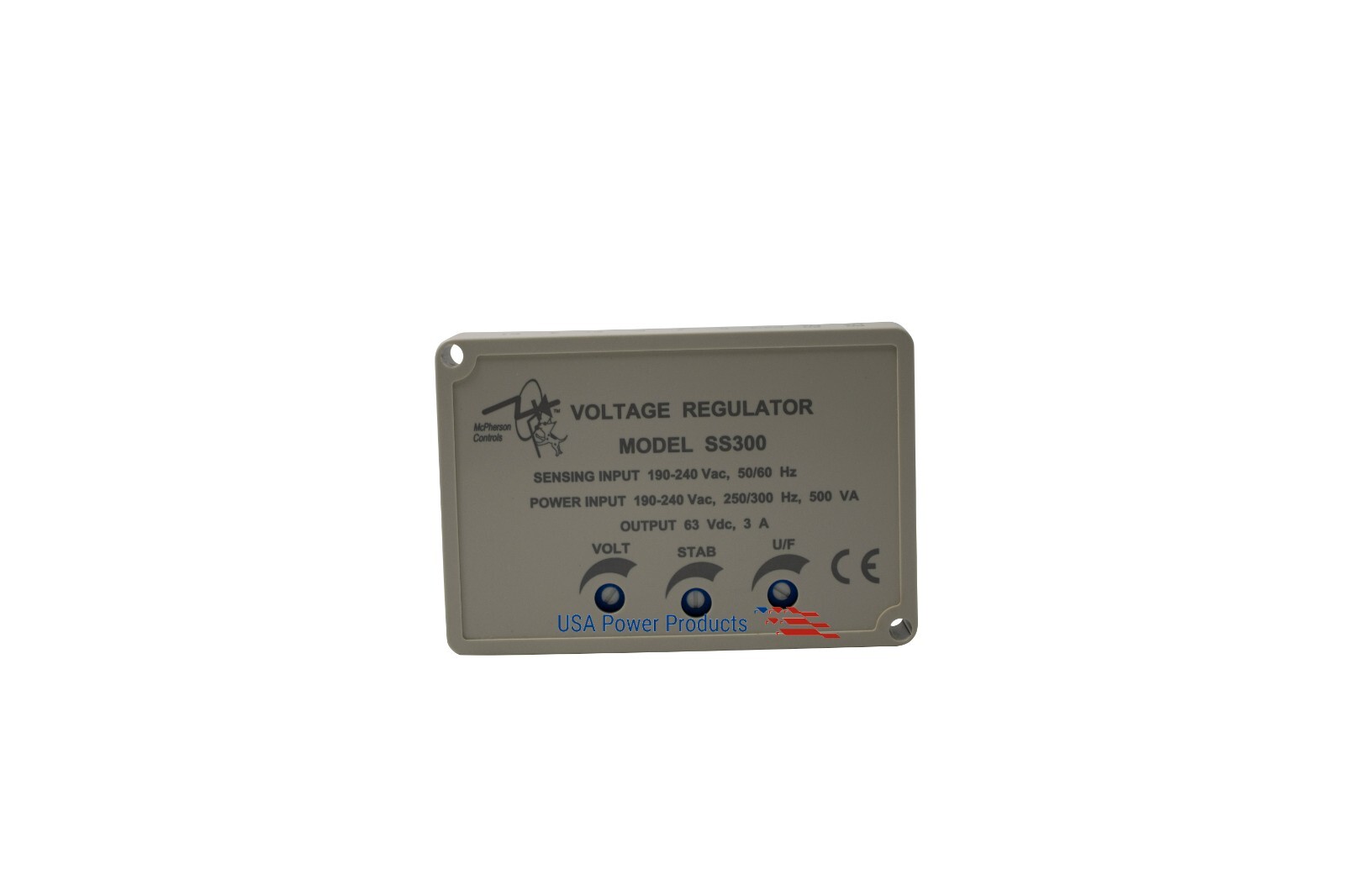 SS300 AVR MCPHERSON VOLTAGE REGULATOR. Replaces Marathon PM300 & PM300E