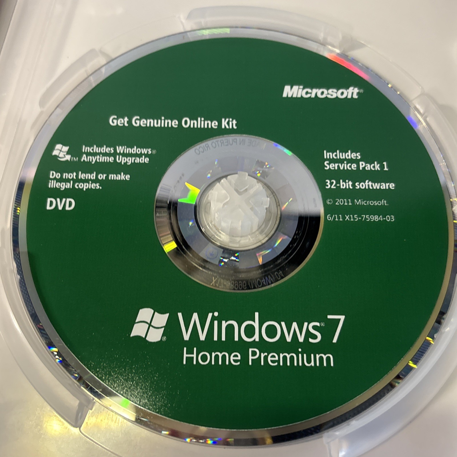Microsoft Windows 7 Home Premium Upgrade 2 Discs 32 And 64 Bit Good Condition