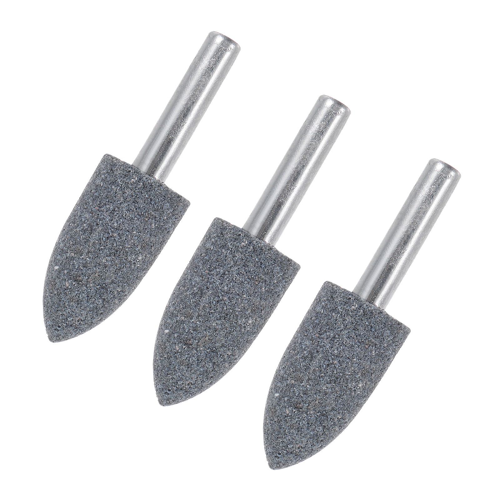 3-Pack Abrasive Mounted Stone Grinding Bits, 0.63IN(16mm) Dia Point [Gray]