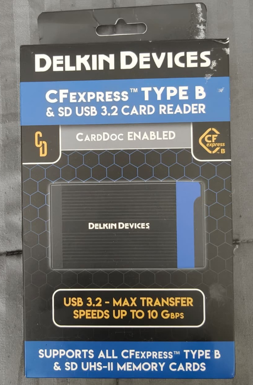 Delkin USB 3.2 CFexpress Type B & SD UHS-II Reader DDREADER-56 Open Box
