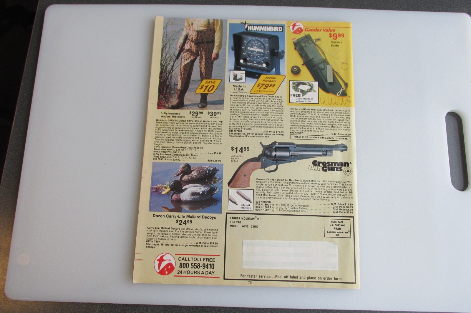 1985 Gander Mountain Fall Catalog VG Condition
