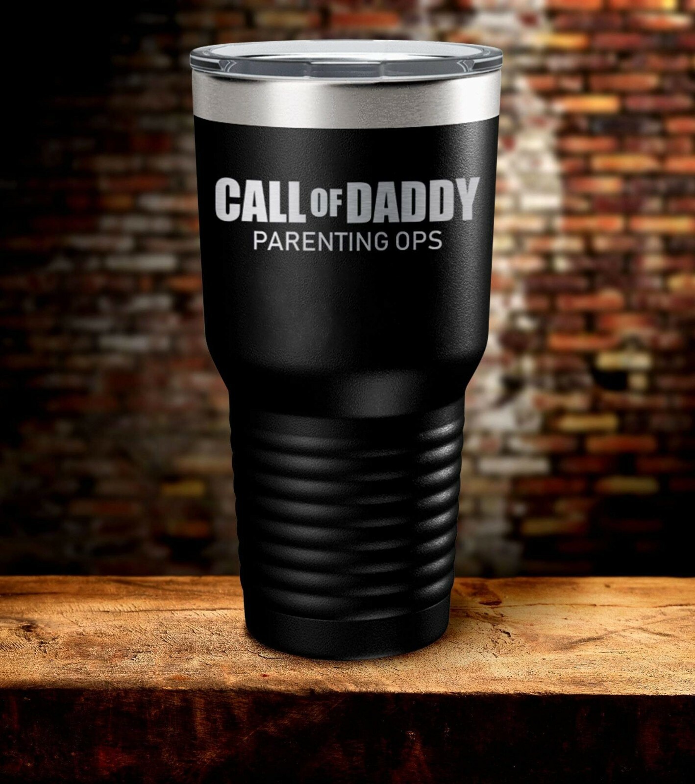 Call Of Daddy Laser Engraved Stainless Steel Tumbler Travel Mug Cup with Lid