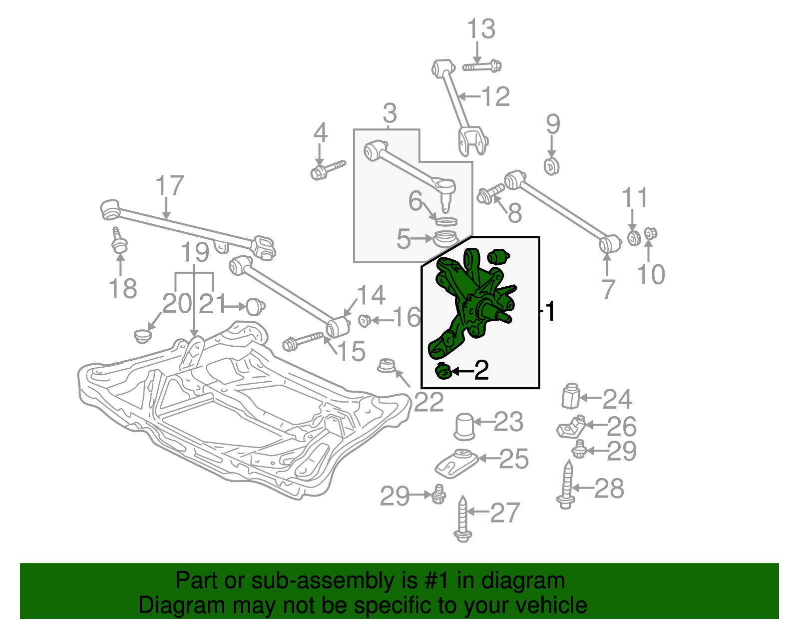 Genuine Honda Suspension Knuckle 52215-SDC-A60