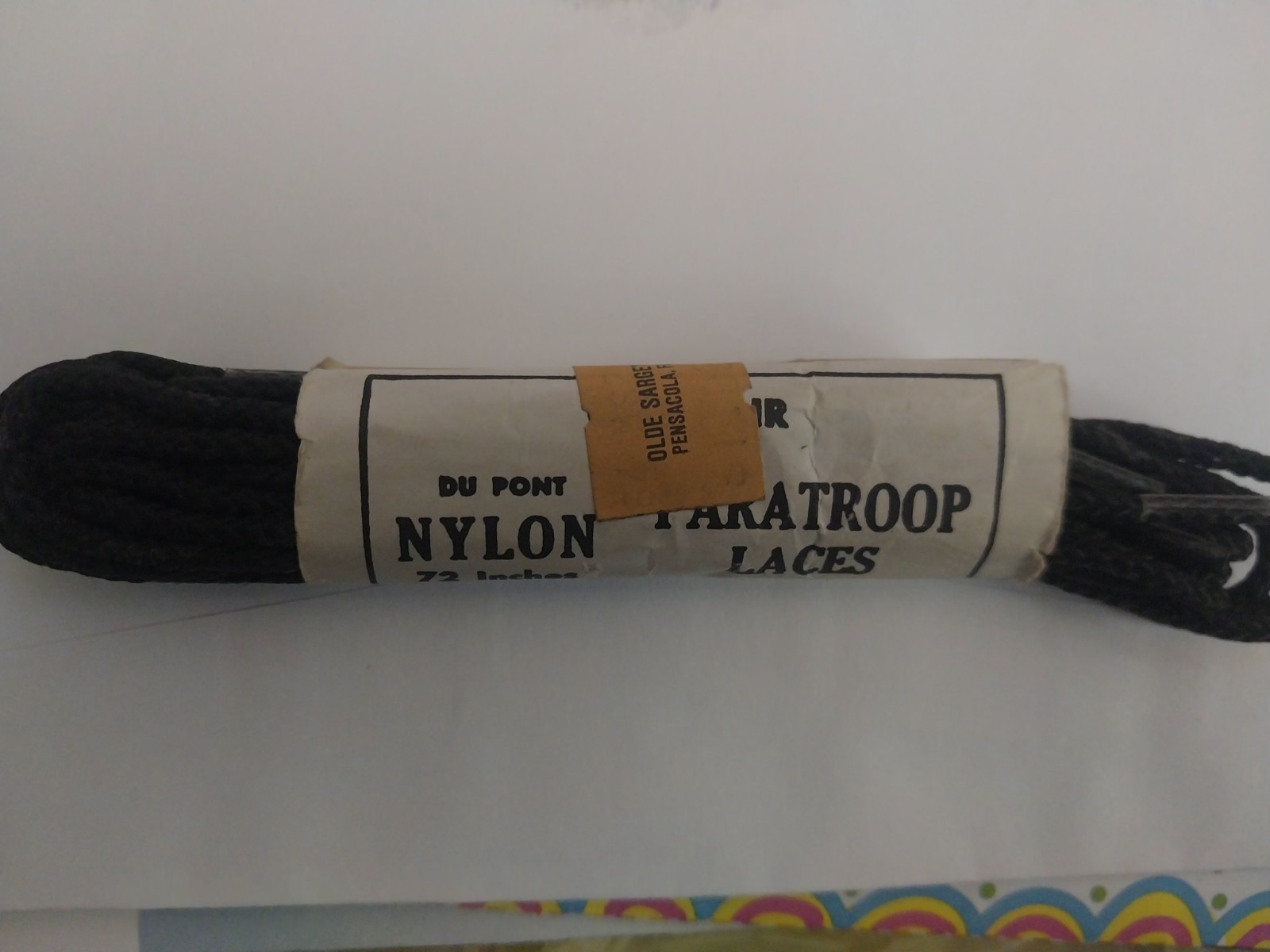 1 pr - 72" Black Nylon Paratroop Boot Laces