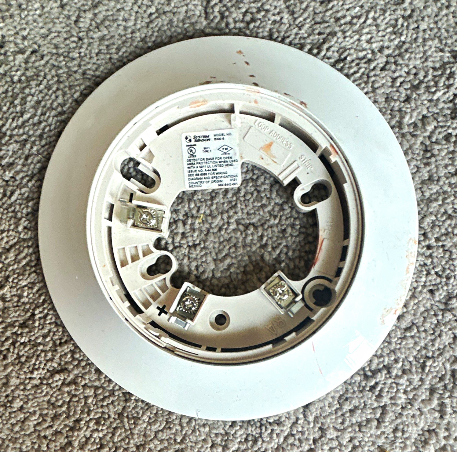System Sensor B300-4 Smoke Detector Base MPN B300-4, Smoke Detectors