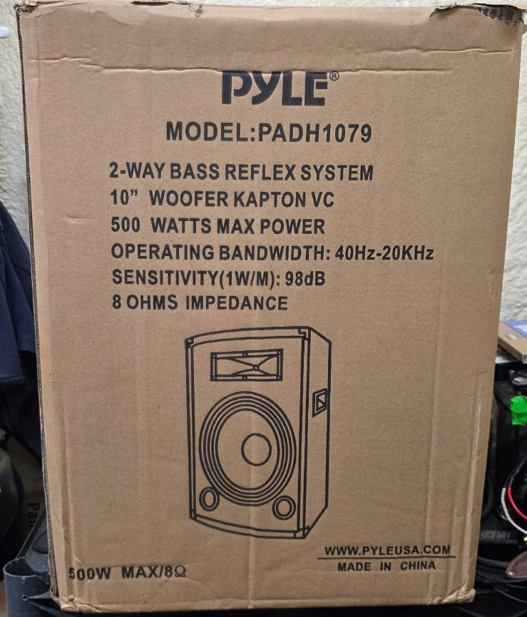 Outdoor Sound System 500W 10 Woofer Dual Tweeters PYLE PRO PADH1079