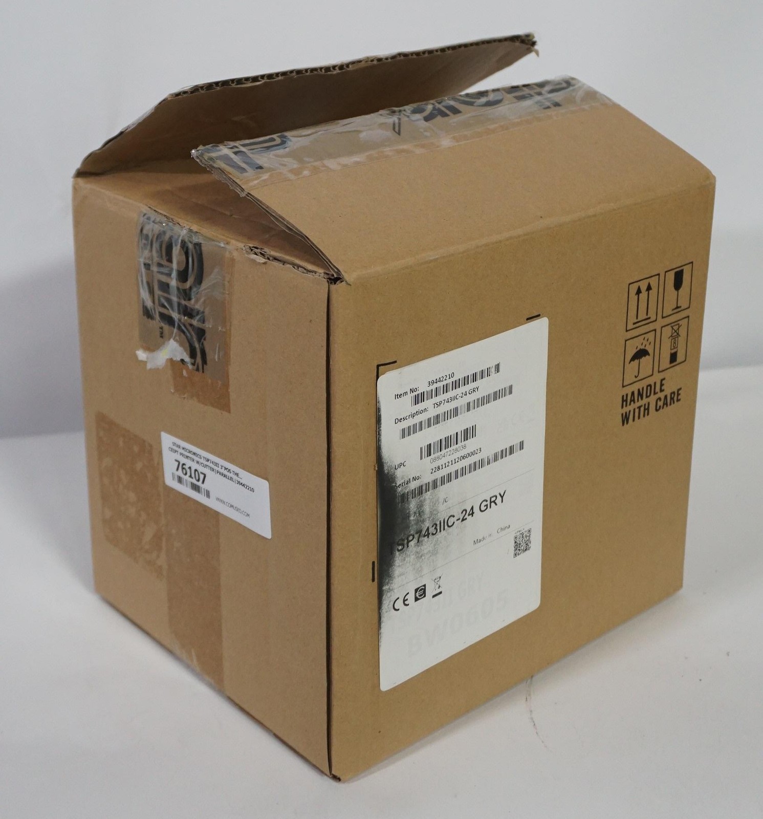 STAR MICRONICS TSP743II 3"POS THERMAL RECEIPT PRINTER W/CUTTER|PARALLEL|39442210