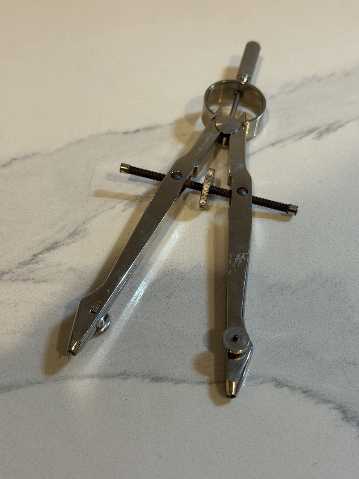 Vintage German Bow Divider Drafting Compass Precision Drawing Tool Made Germany