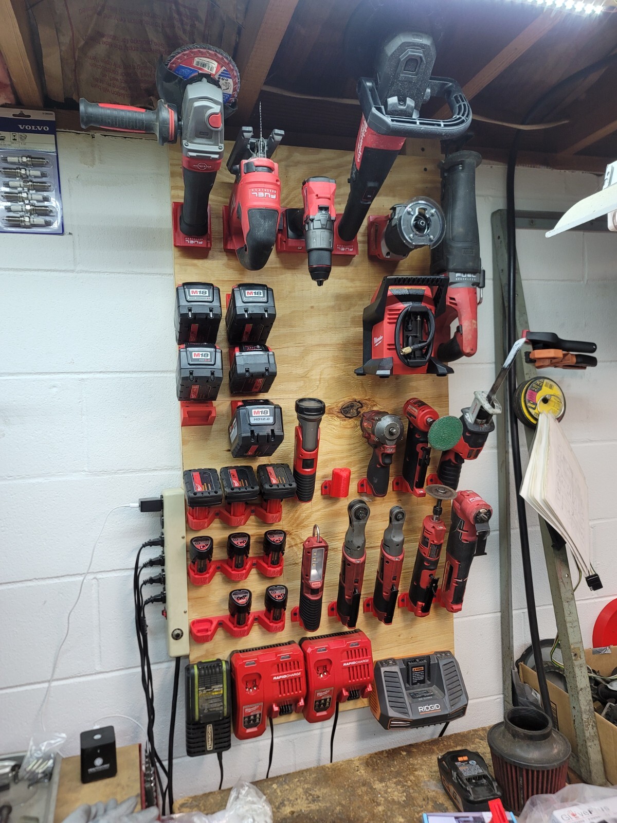 Milwaukee M12 Tool Battery Holder Wall Mount **LIFETIME GUARANTEE**