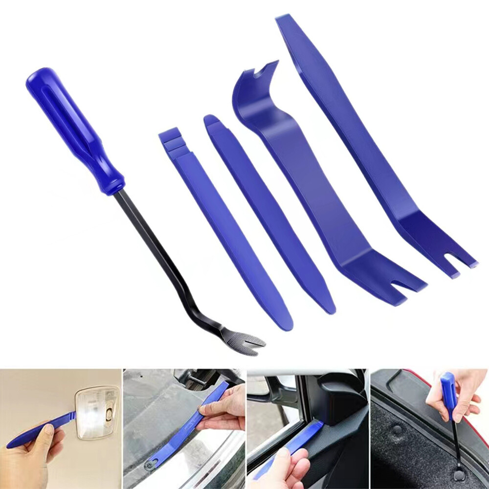 5pcs Car Trim Removal Tool Kit Set Door Panel Fastener Auto Dash Board Plastic