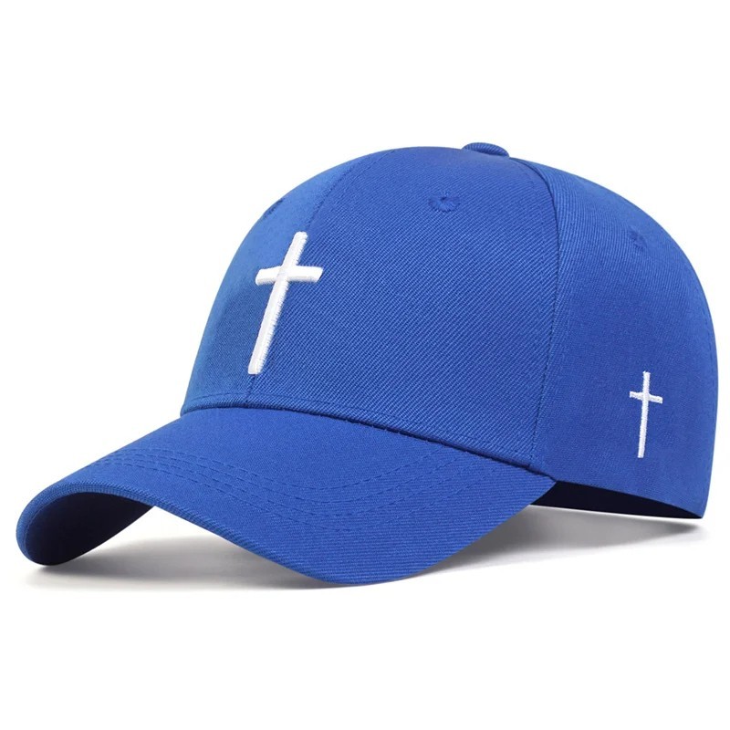 New Cross Baseball Cap Catholic Christian Cross Jesus Embroidery Adjustable Hat