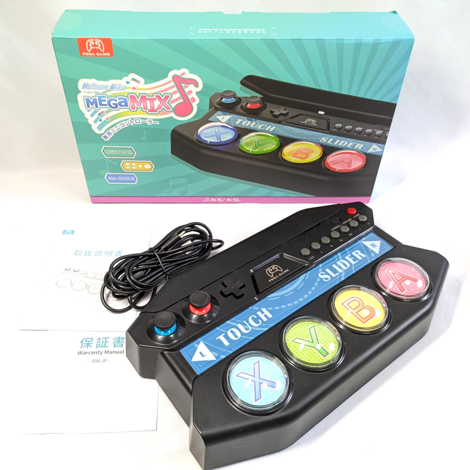 Nintendo Switch Hatsune Miku Project DIVA MEGAMIX Mini Controller Black Tested