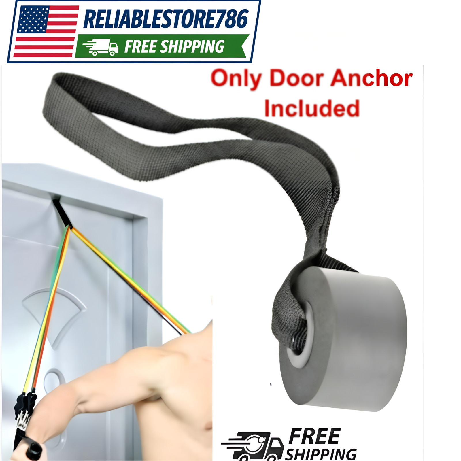 Door Anchor for Resistance Exercise Bands Home Gym Yoga Fitness Stretch Training