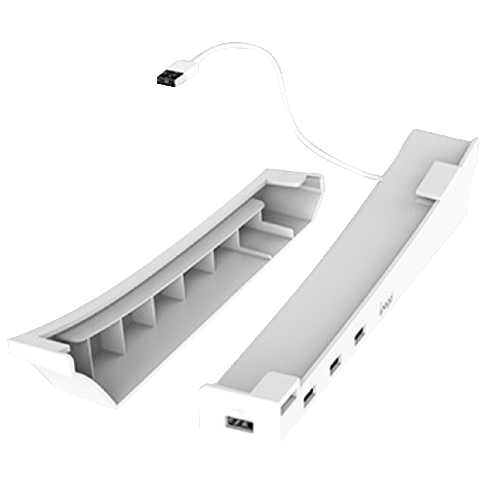 ABS Game Host Rack Storage Horizontal Bracket Stand w/4 Port USB for PS5 Console