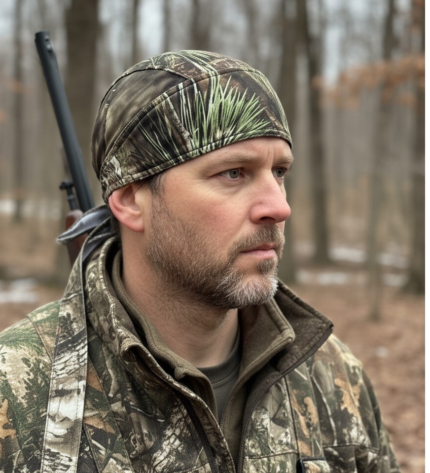 4 Way Stretch Mossy Oak Break Up Country Camo Headwrap Durag Skull Cap Sweatband