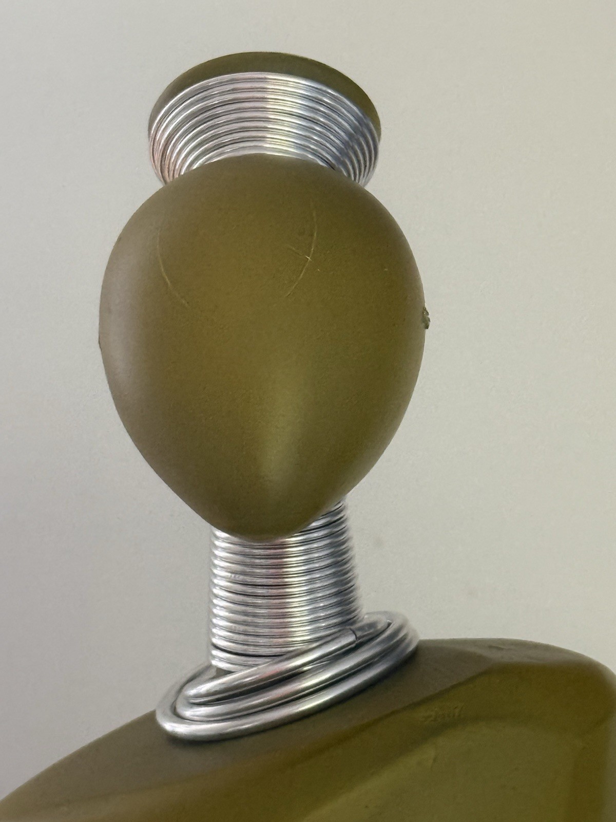 UNIQUE WOOD ART FRACTAL BURNING LICHENBERG FIGURE WOMAN METAL NECK HEAD 18” T