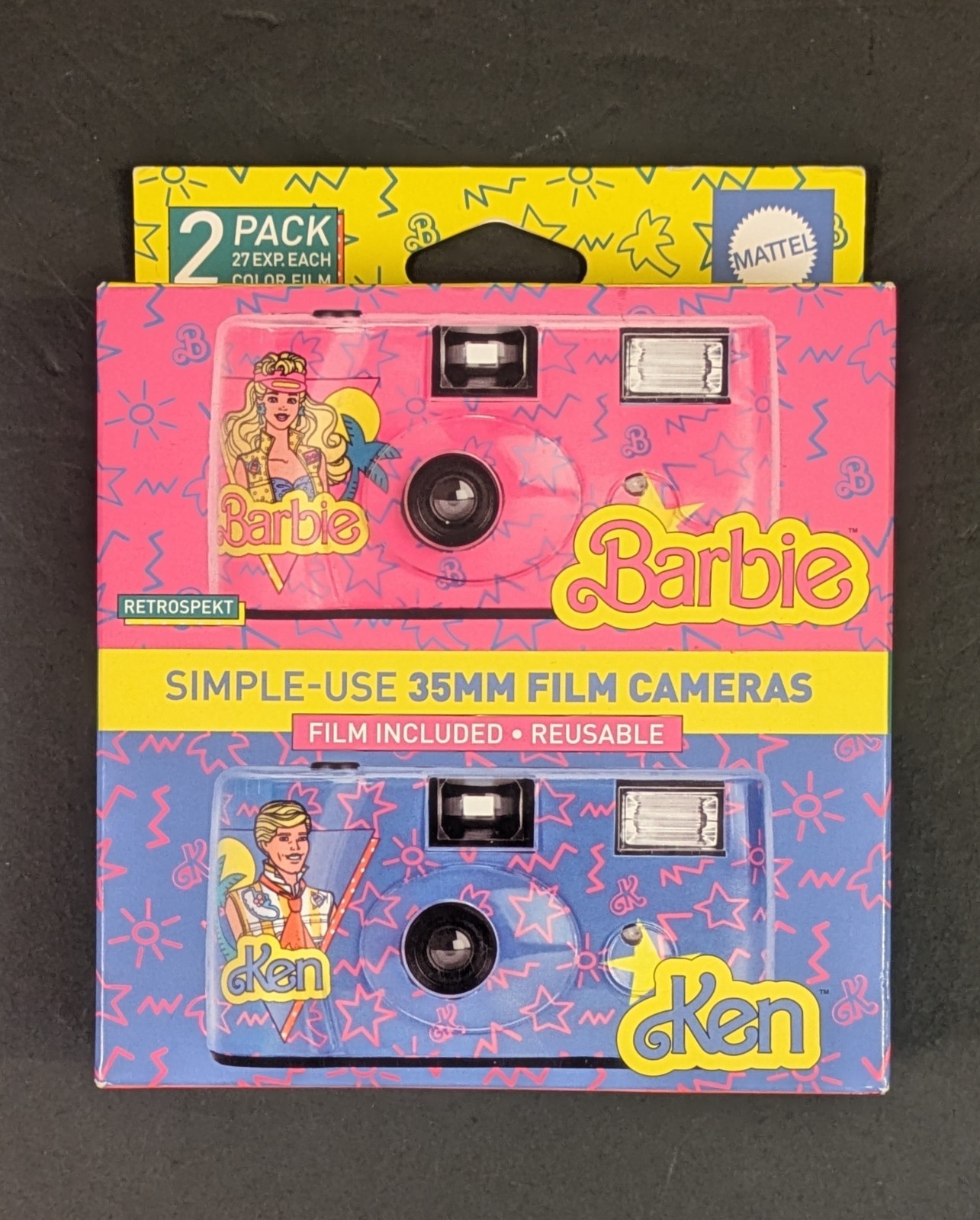 Barbie and Ken 35mm film cameras. Film included